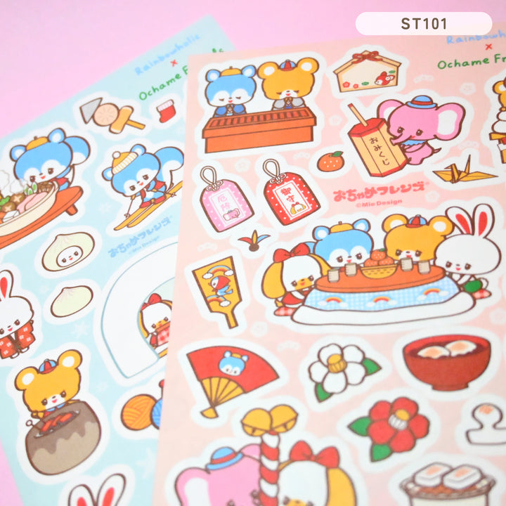 Rainbowholic x Ochame Friends Four Seasons A5 Sticker Sheets