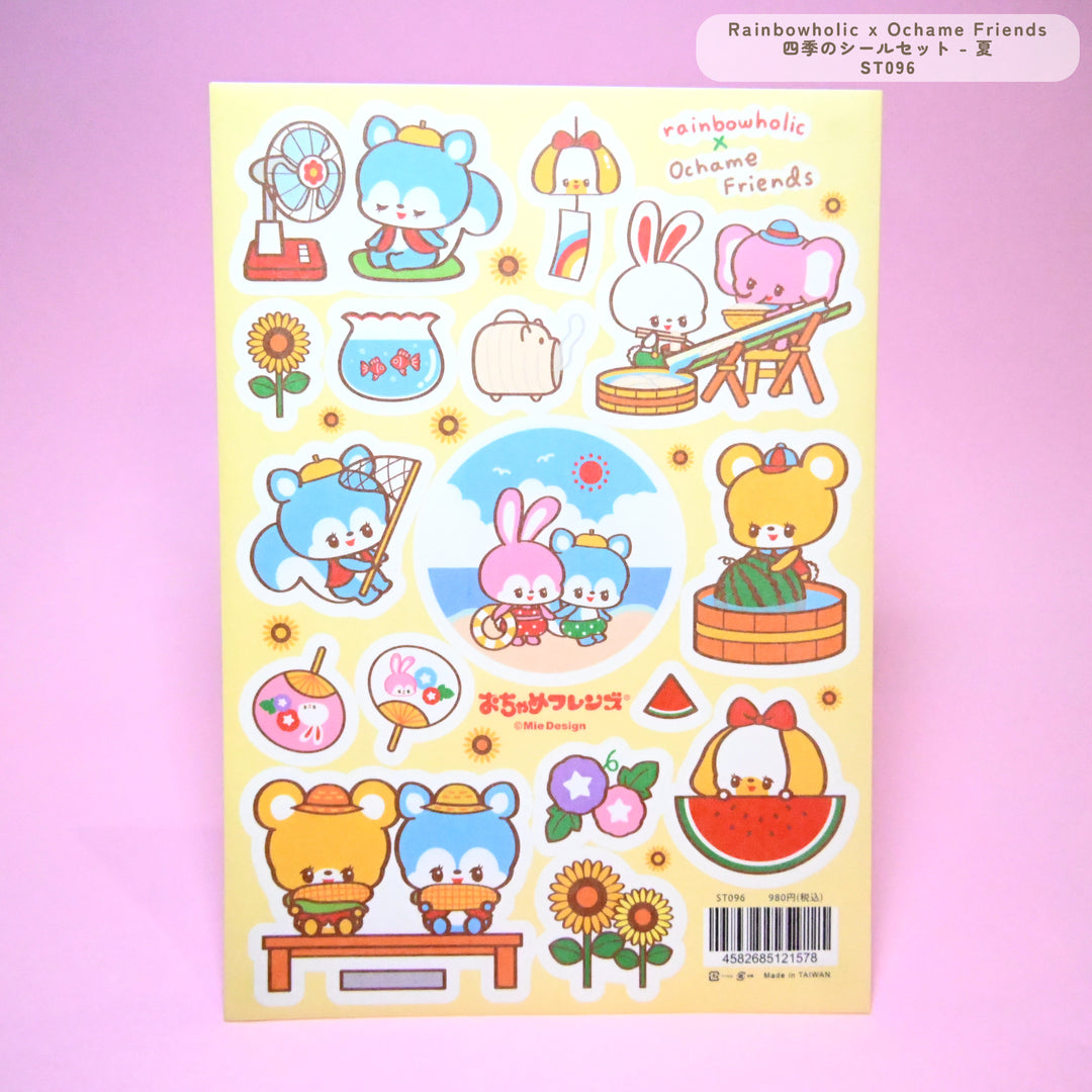 Rainbowholic x Ochame Friends Four Seasons A5 Sticker Sheets