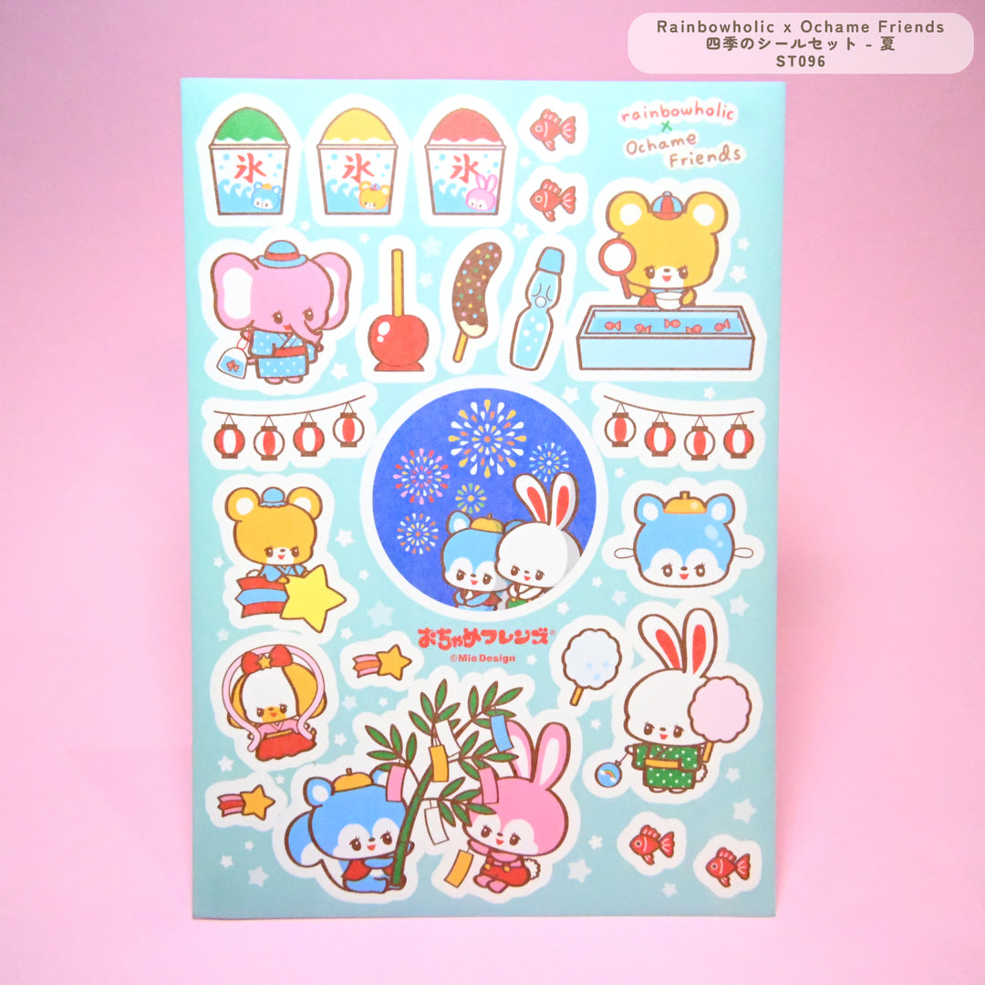 Rainbowholic x Ochame Friends Four Seasons A5 Sticker Sheets