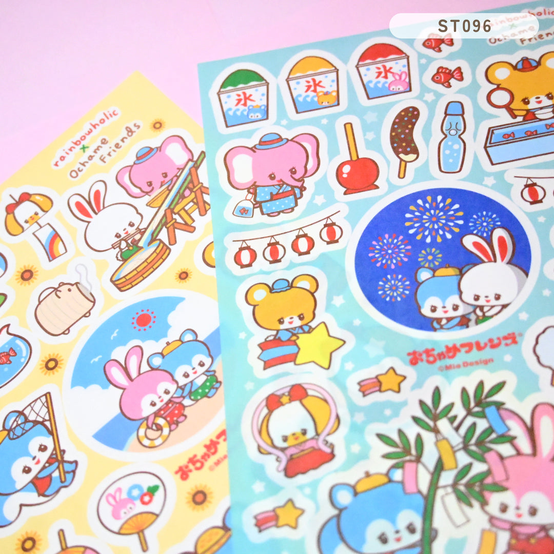 Rainbowholic x Ochame Friends Four Seasons A5 Sticker Sheets