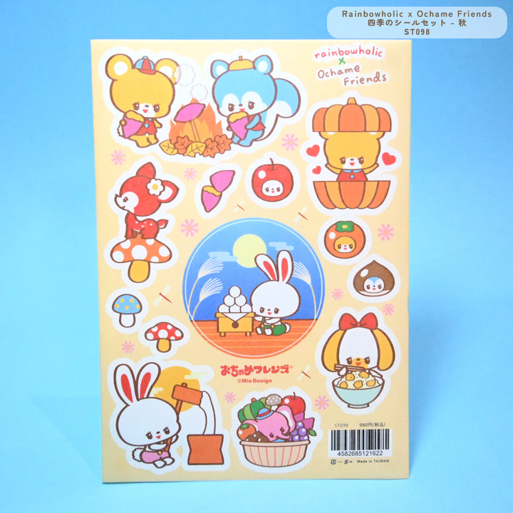 Rainbowholic x Ochame Friends Four Seasons A5 Sticker Sheets