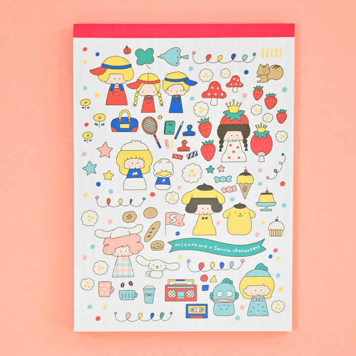 mizutama x Sanrio Memo Pad Red