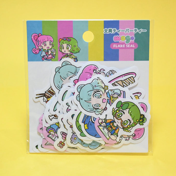 (FS012) Rainbowholic x mog Stationery Tea Party Flake Seal