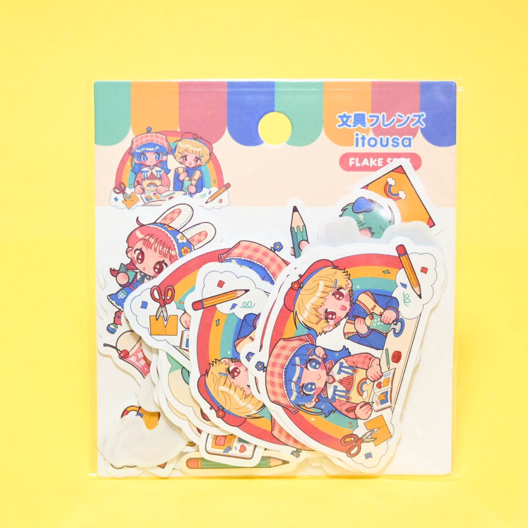 (FS010) Rainbowholic x itousa Stationery Friends Flake Seal