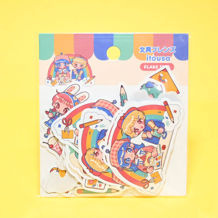 (FS010) Rainbowholic x itousa Stationery Friends Flake Seal