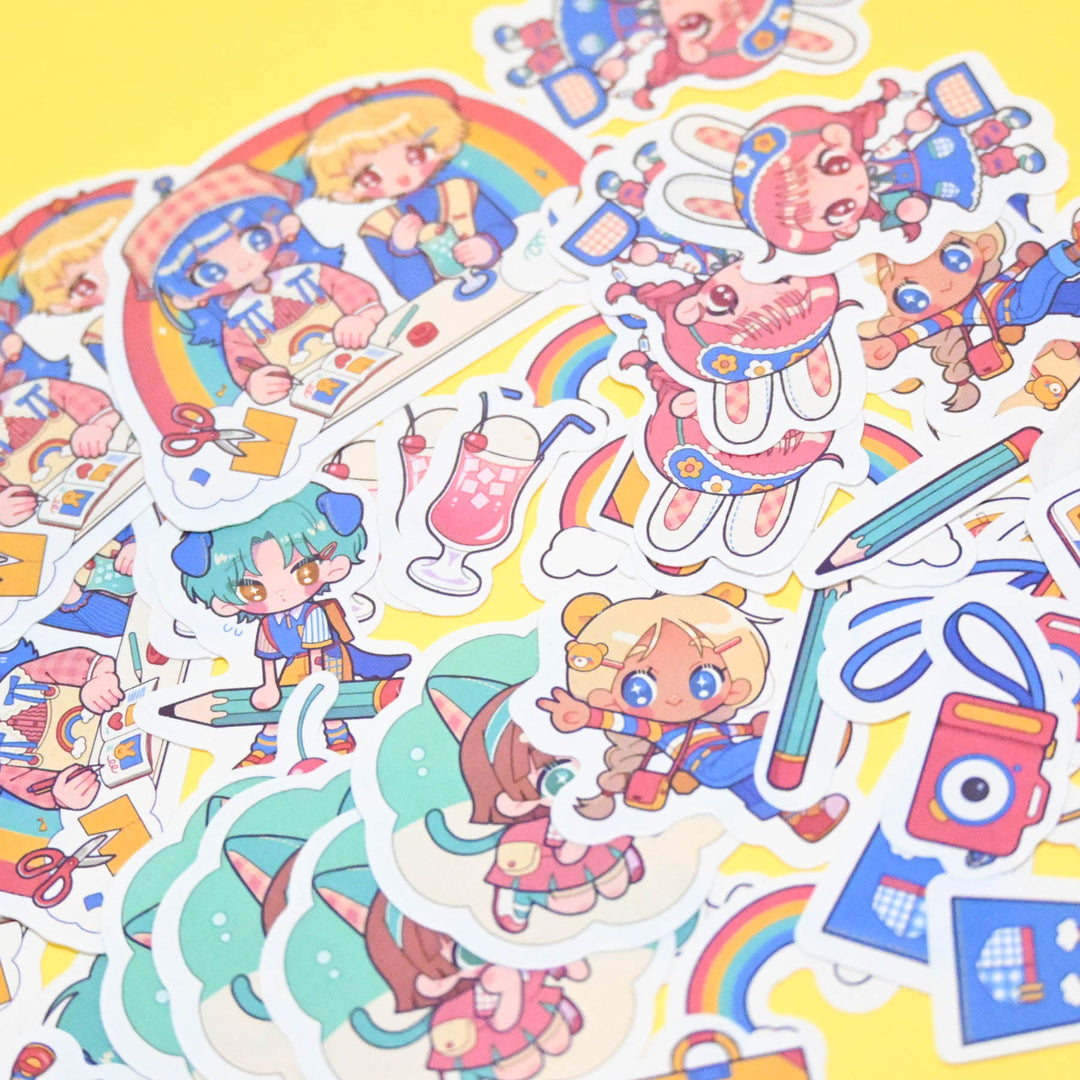 (FS010) Rainbowholic x itousa Stationery Friends Flake Seal