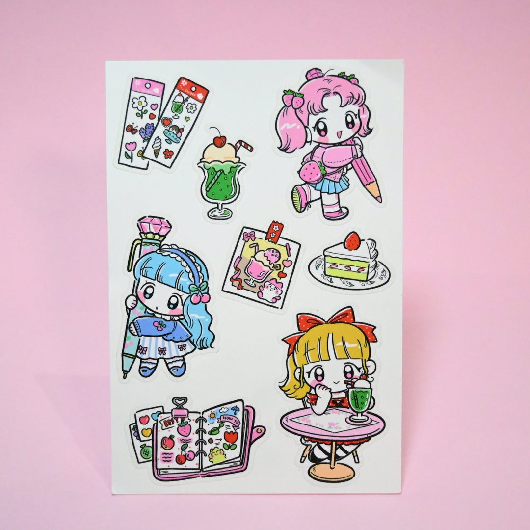 (FS005) Rainbowholic x Ichi Bungu Kissa (Stationery Cafe) Flake Seal