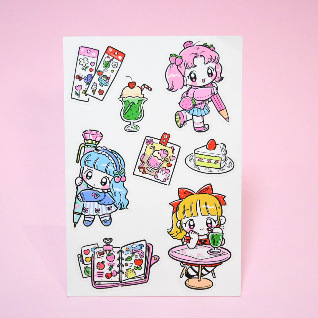 (FS005) Rainbowholic x 一文具喫茶 (Stationery Cafe) フレークシール