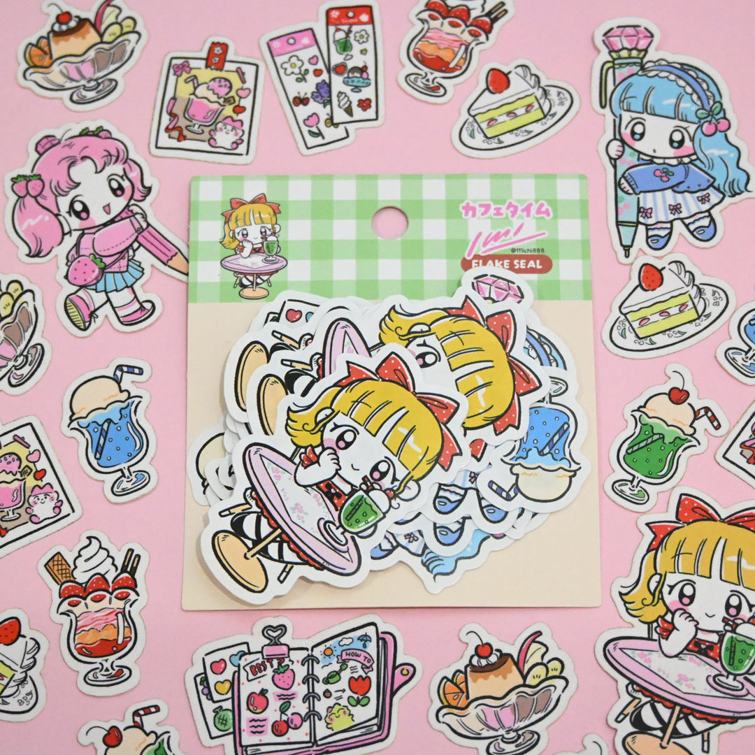 (FS005) Rainbowholic x Ichi Bungu Kissa (Stationery Cafe) Flake Seal