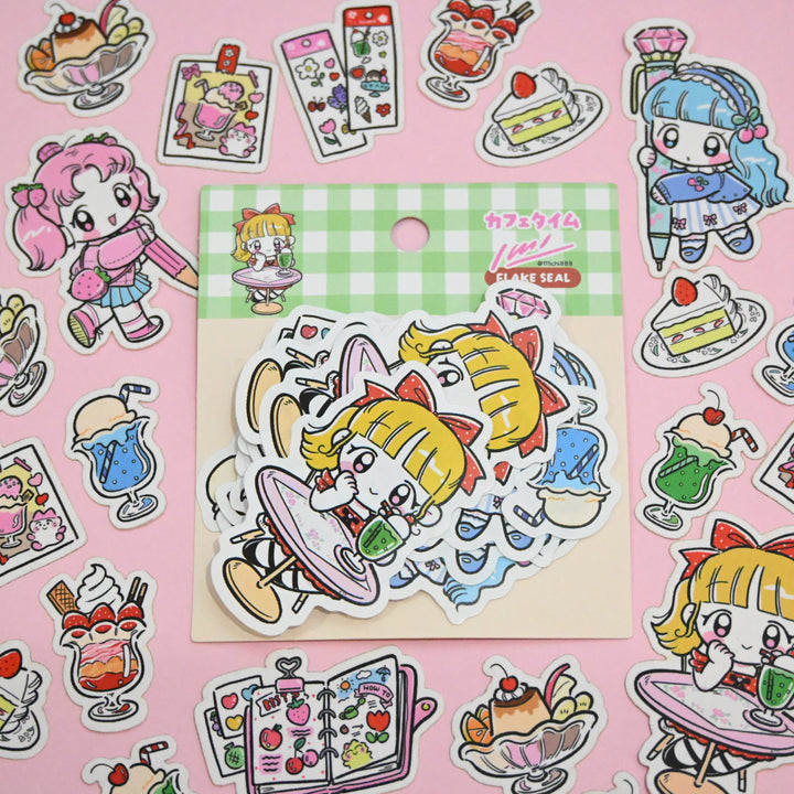 (FS005) Rainbowholic x Ichi Bungu Kissa (Stationery Cafe) Flake Seal
