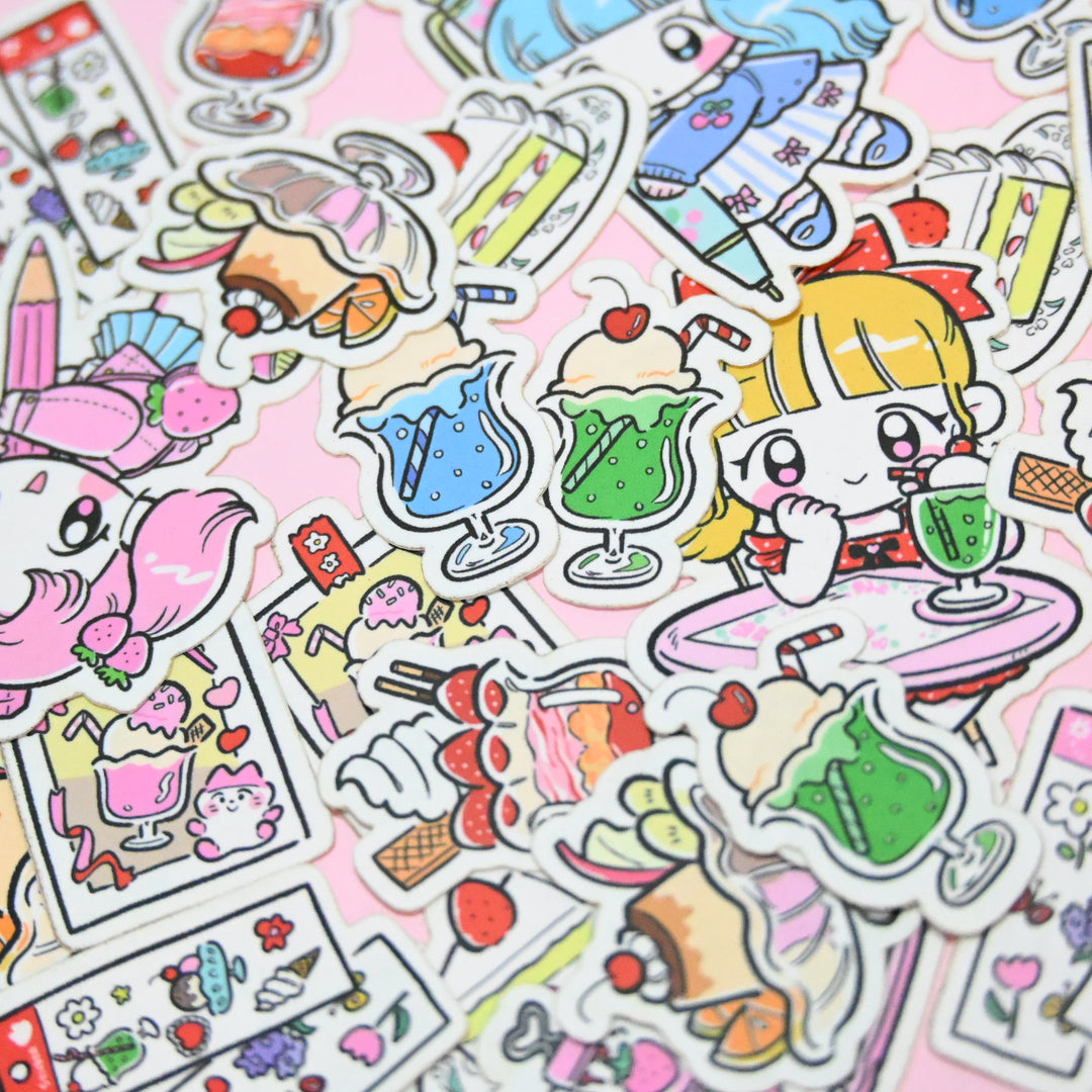 (FS005) Rainbowholic x Ichi Bungu Kissa (Stationery Cafe) Flake Seal