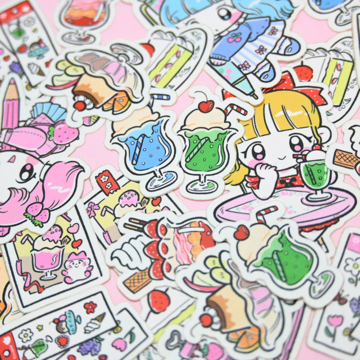 (FS005) Rainbowholic x Ichi Bungu Kissa (Stationery Cafe) Flake Seal