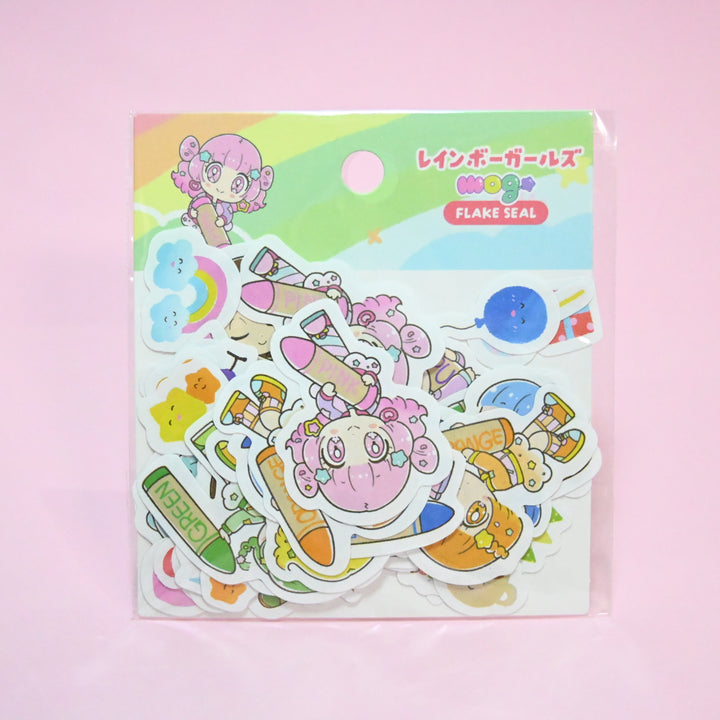 (FS002) Sello de copos de nieve para niñas Rainbowholic x mog Rainbow Stationery