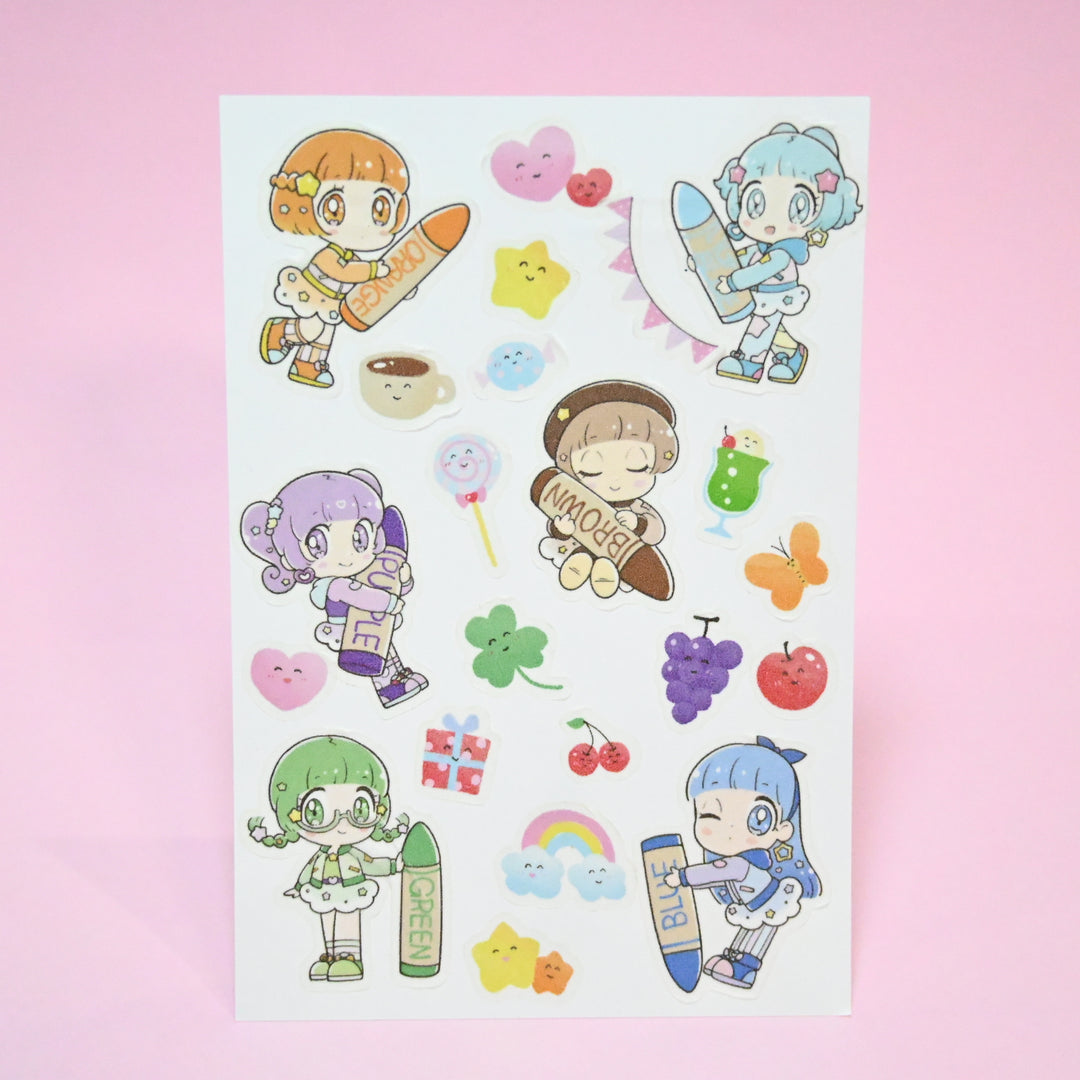 (FS002) Sello de copos de nieve para niñas Rainbowholic x mog Rainbow Stationery