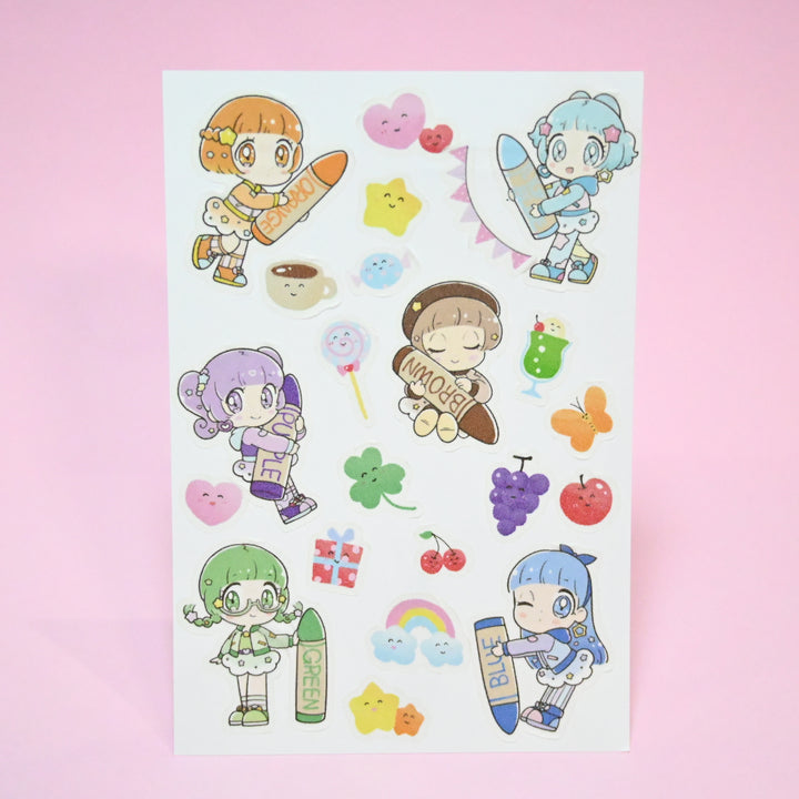 (FS002) Sello de copos de nieve para niñas Rainbowholic x mog Rainbow Stationery