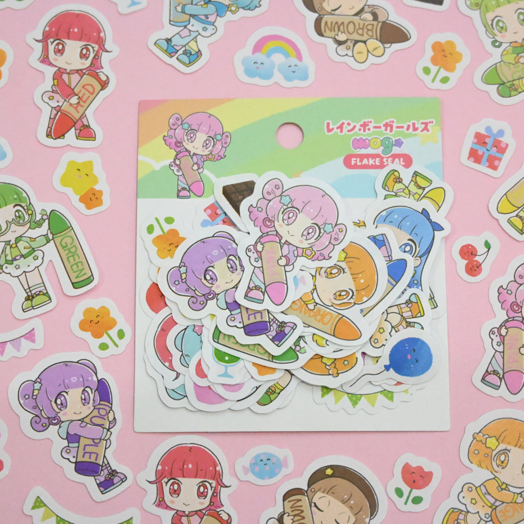 (FS002) Sello de copos de nieve para niñas Rainbowholic x mog Rainbow Stationery