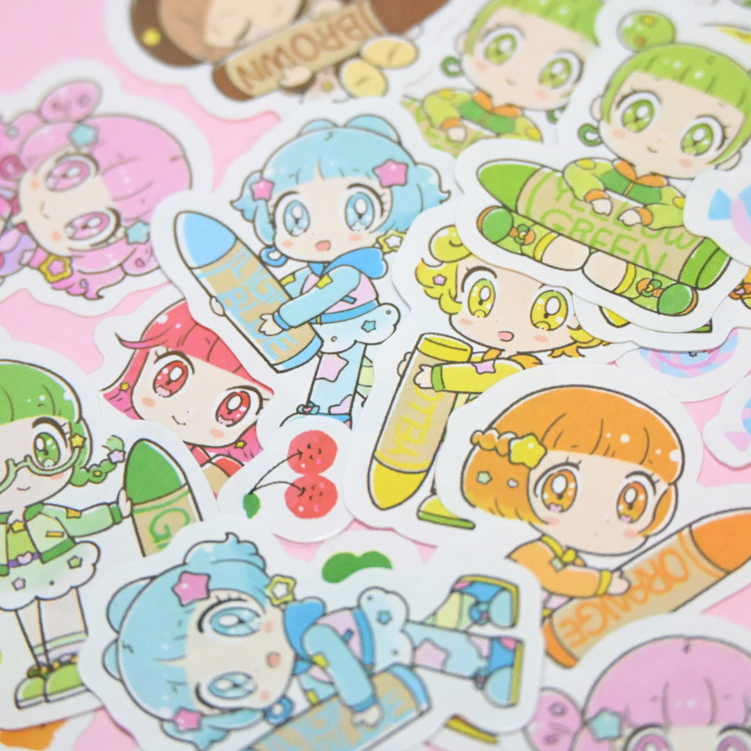 (FS002) Sello de copos de nieve para niñas Rainbowholic x mog Rainbow Stationery