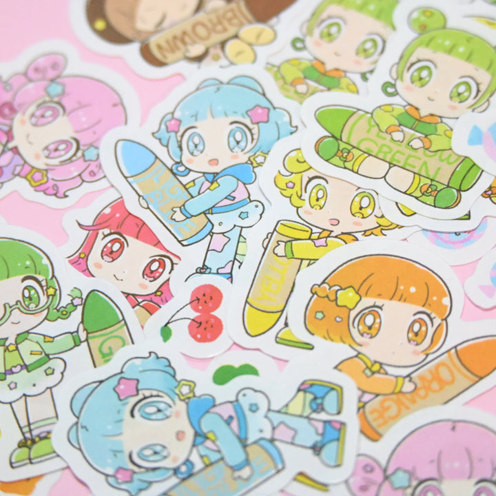 (FS002) Sello de copos de nieve para niñas Rainbowholic x mog Rainbow Stationery