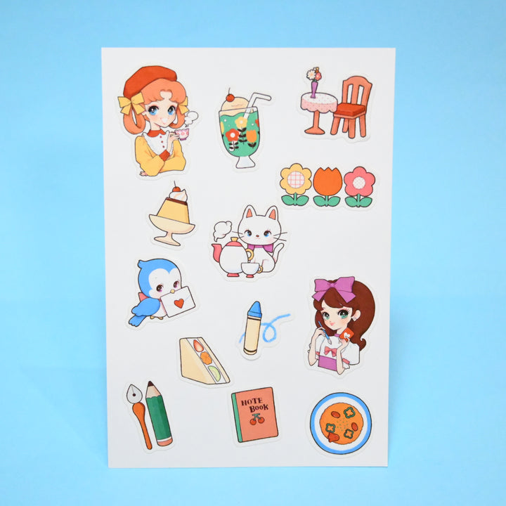 (FS007) Rainbowholic × oguchi Stationery Café Flake Seal