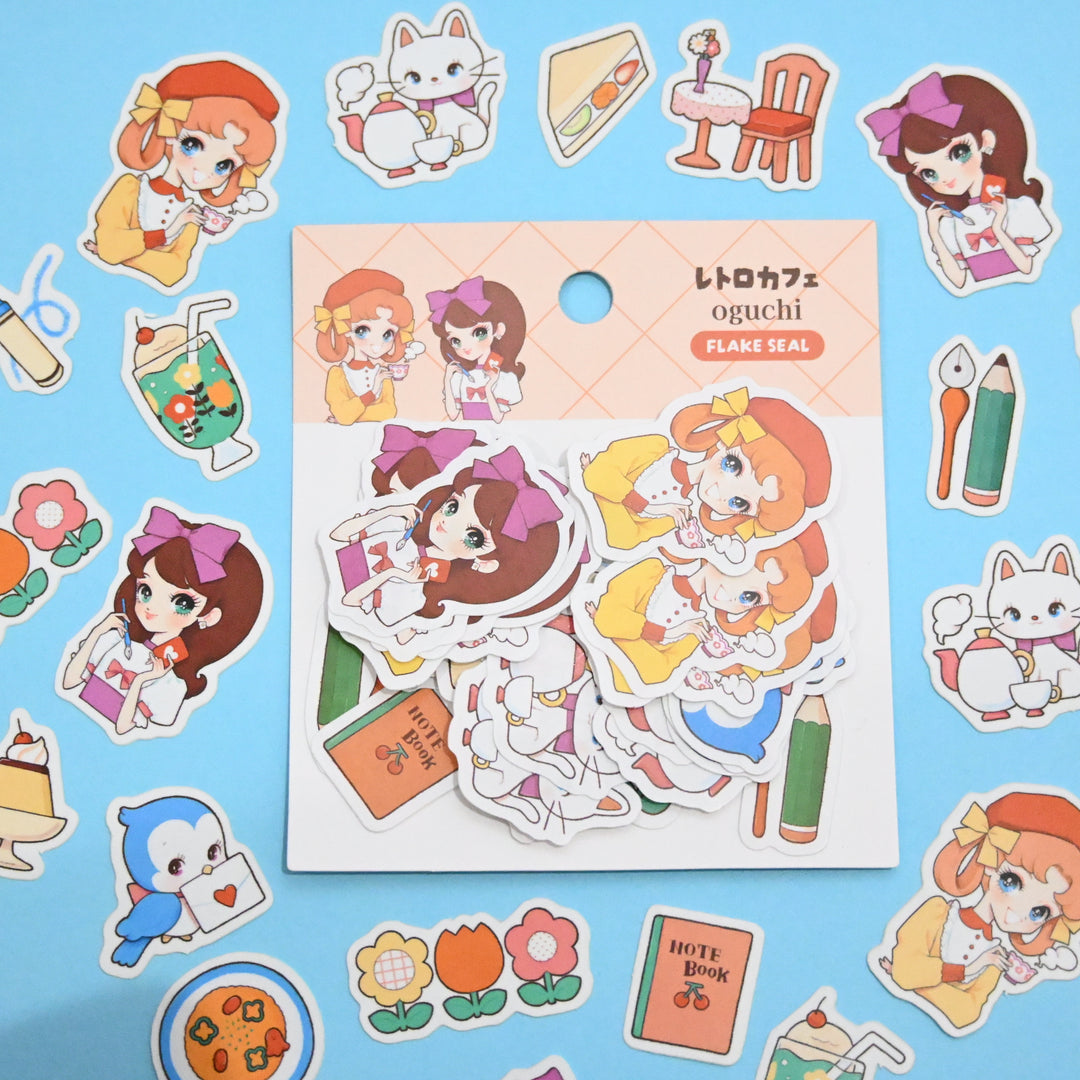 (FS007) Rainbowholic × oguchi Stationery Café Flake Seal
