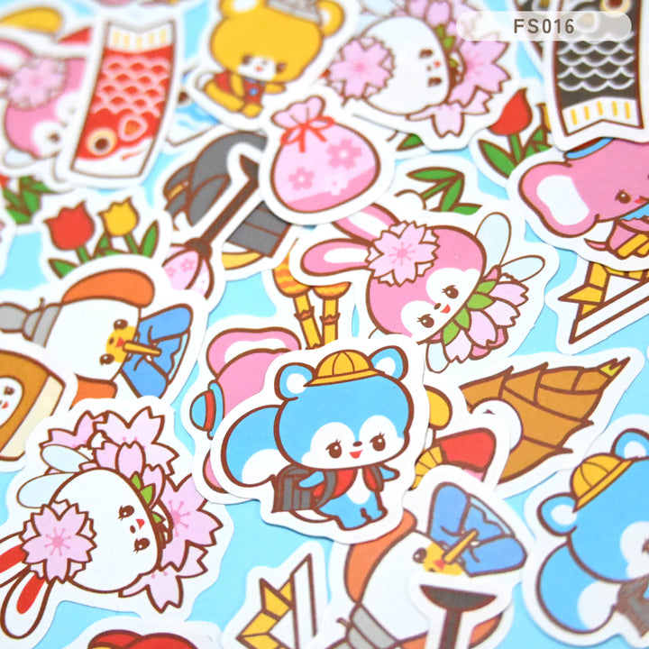 Rainbowholic x Ochame Friends Four Seasons Flake Seals