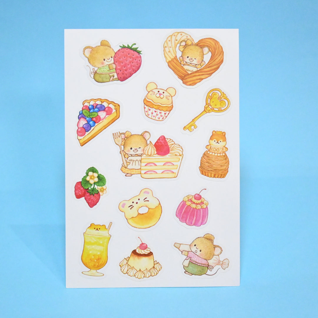 (FS017) Rainbowholic x Mie 3 Mice Sweets Time Flake Seal