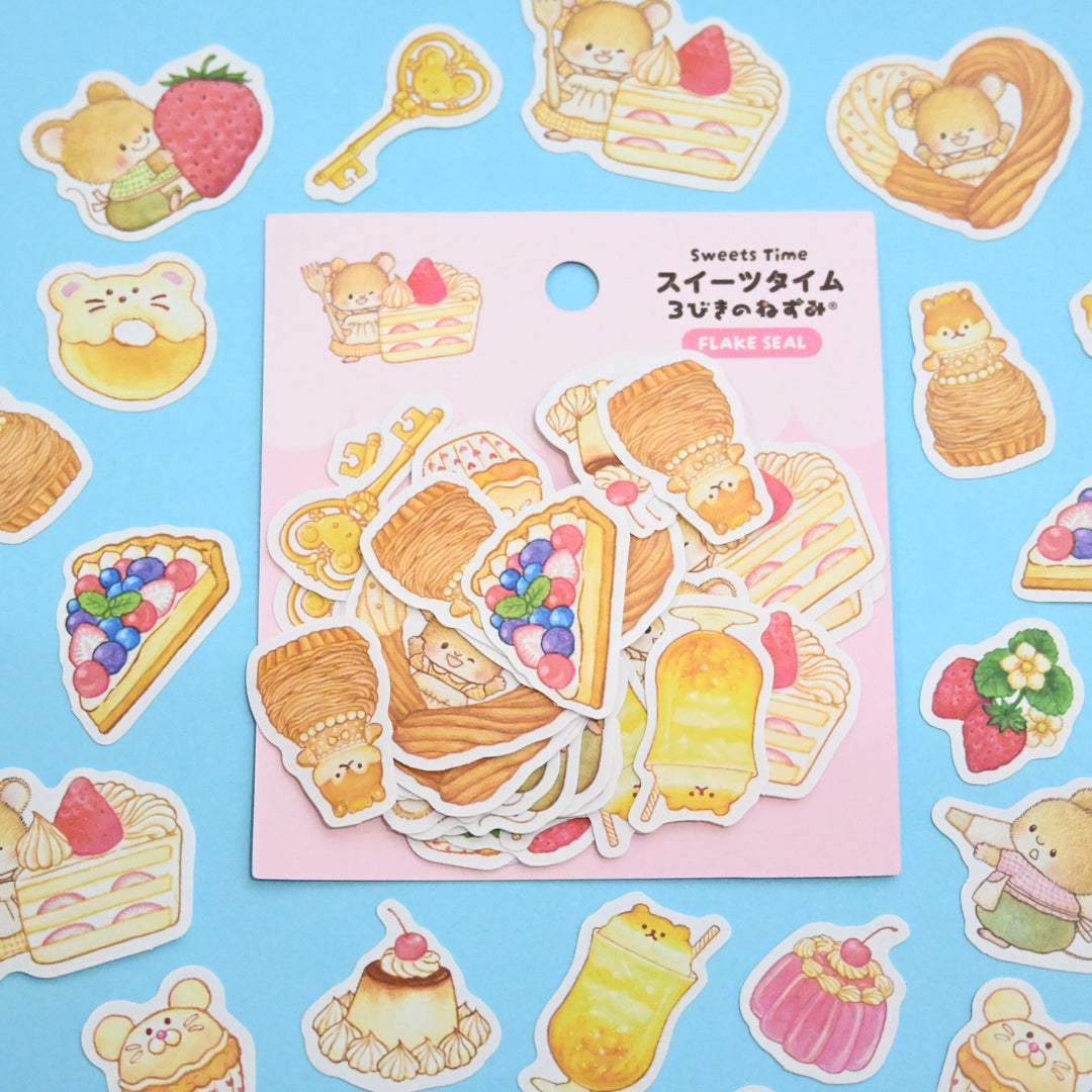(FS017) Rainbowholic x Mie 3 Mice Sweets Time Flake Seal