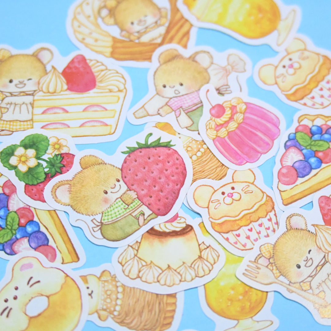 (FS017) Rainbowholic x Mie 3 Mice Sweets Time Flake Seal