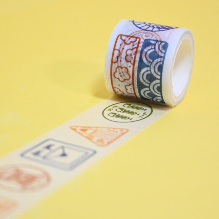 (MT112) Original Rainbowholic x Tazdaunicorn Rainbowholic Japan Stamp 3CM Easy Cut Washi Tape