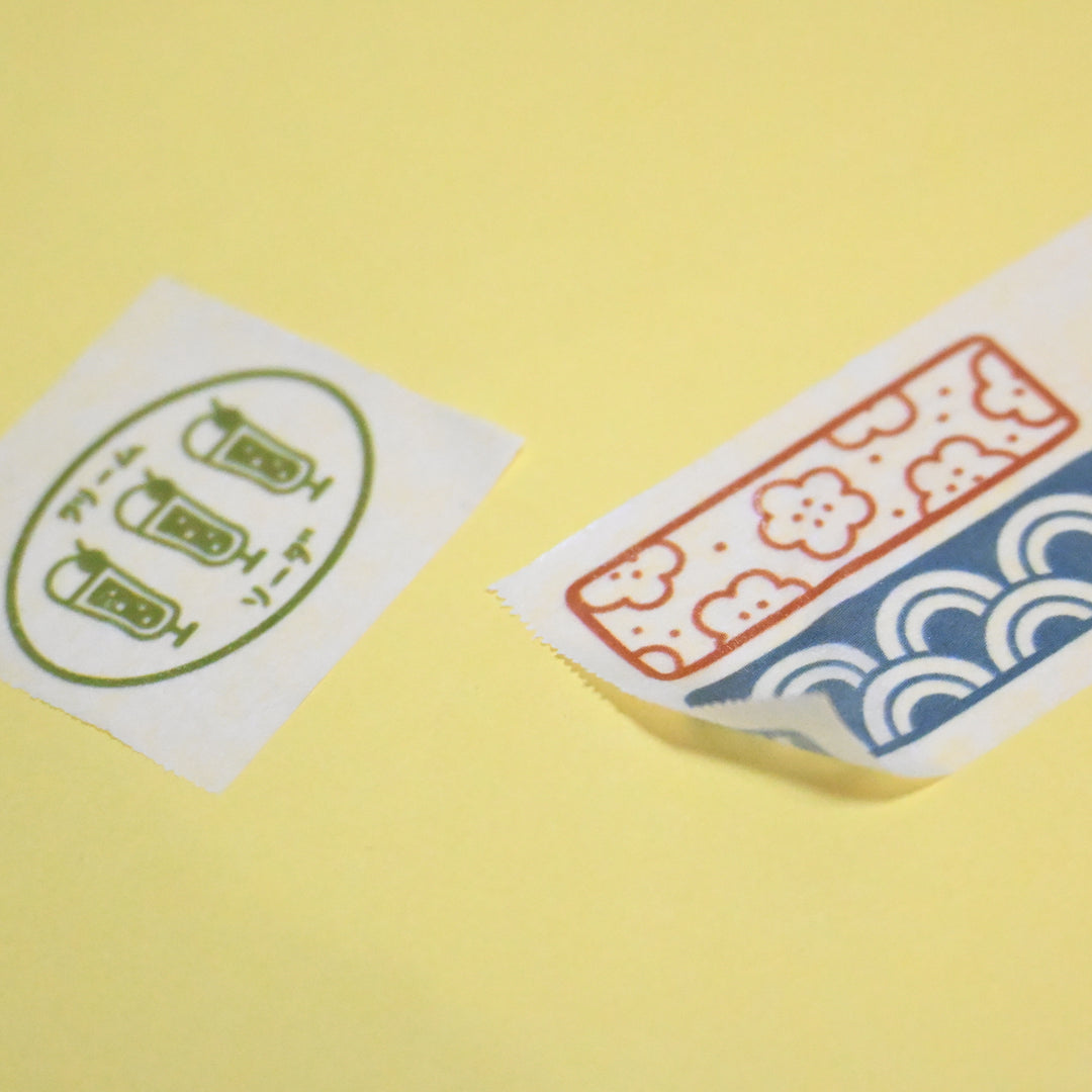 (MT112) Original Rainbowholic x Tazdaunicorn Rainbowholic Japan Stamp 3CM Easy Cut Washi Tape