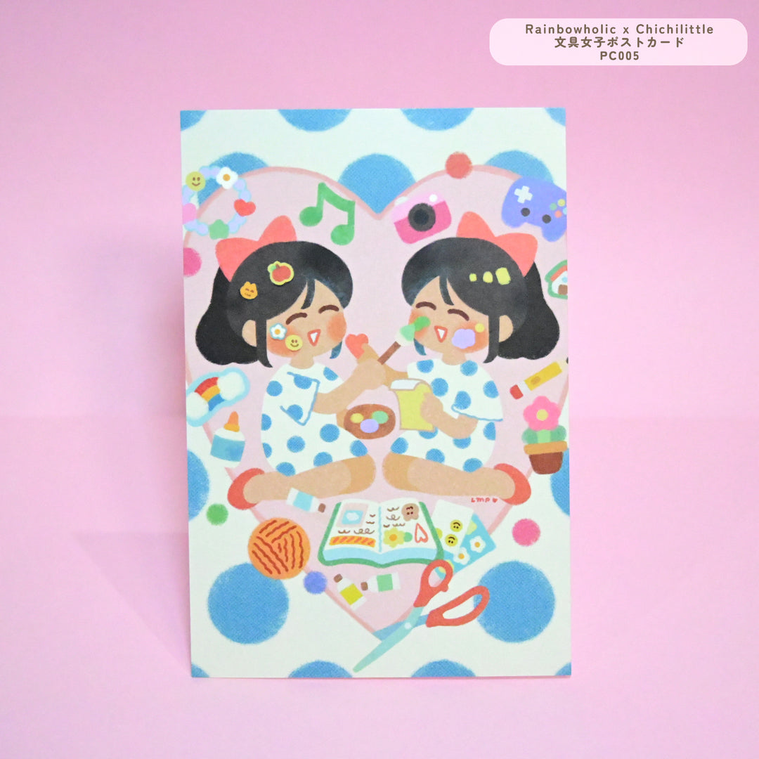 (PC005) Rainbowholic x Chichilittle Stationery Lovers Postcard