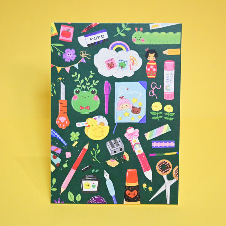 (PC002) Carte postale de la collection de papeterie Rainbowholic x Niina Aoki