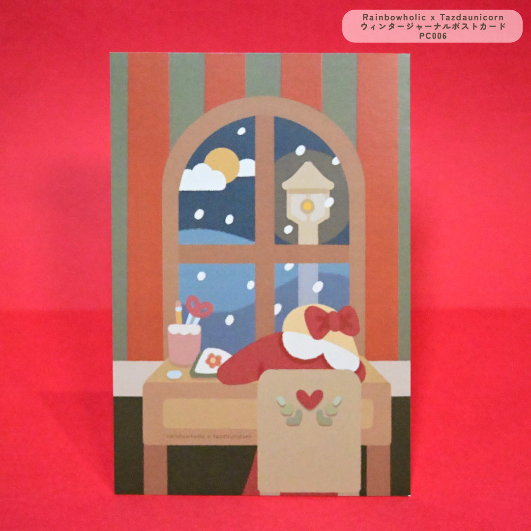 (PC006) Rainbowholic x Tazdaunicorn Wintery Journal Postcard