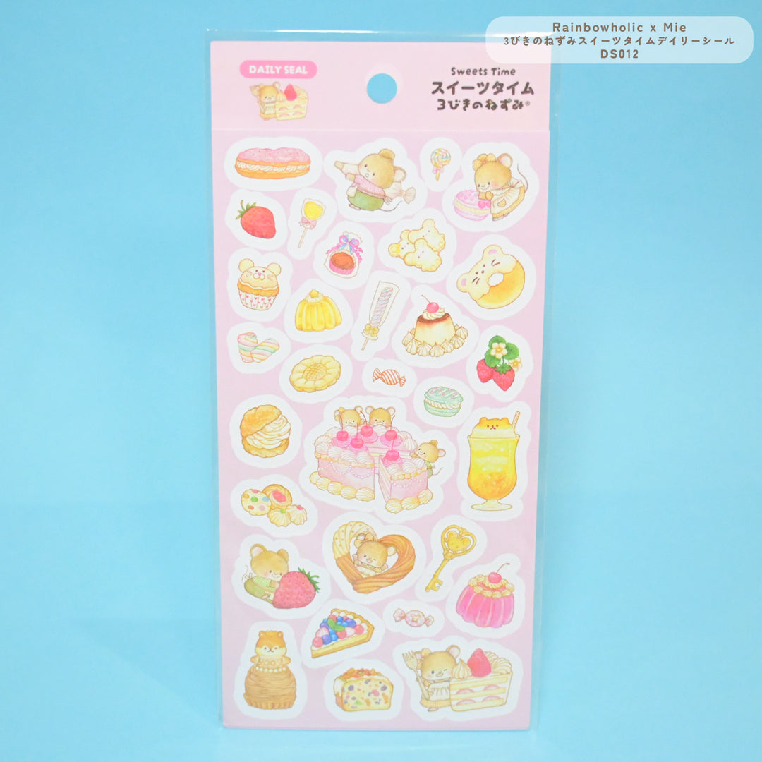 Rainbowholic x Mie Ishii 3 Mice Daily Sticker Sheets