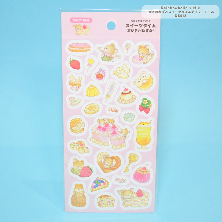 Rainbowholic x Mie Ishii 3 Mice Daily Sticker Sheets