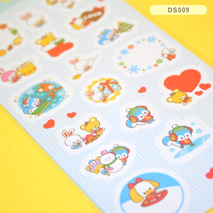 (DS009) Rainbowholic x Ochame Friends Happy Holiday Sticker Sheet