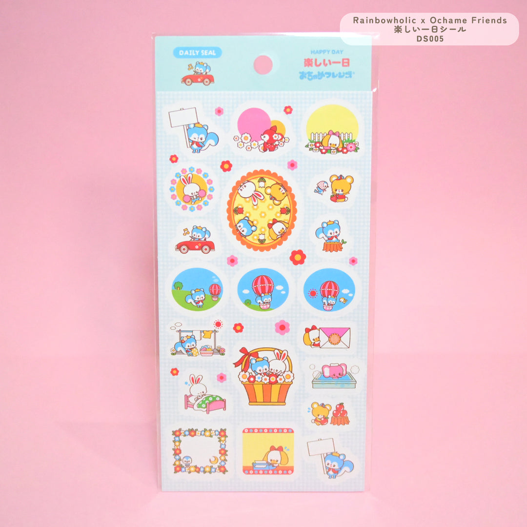 (DS005) Rainbowholic x Ochame Friends Happy Day Sticker Sheet