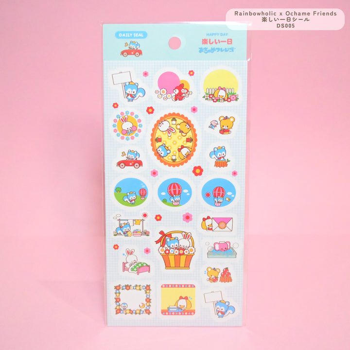 (DS005) Rainbowholic x Ochame Friends Happy Day Sticker Sheet