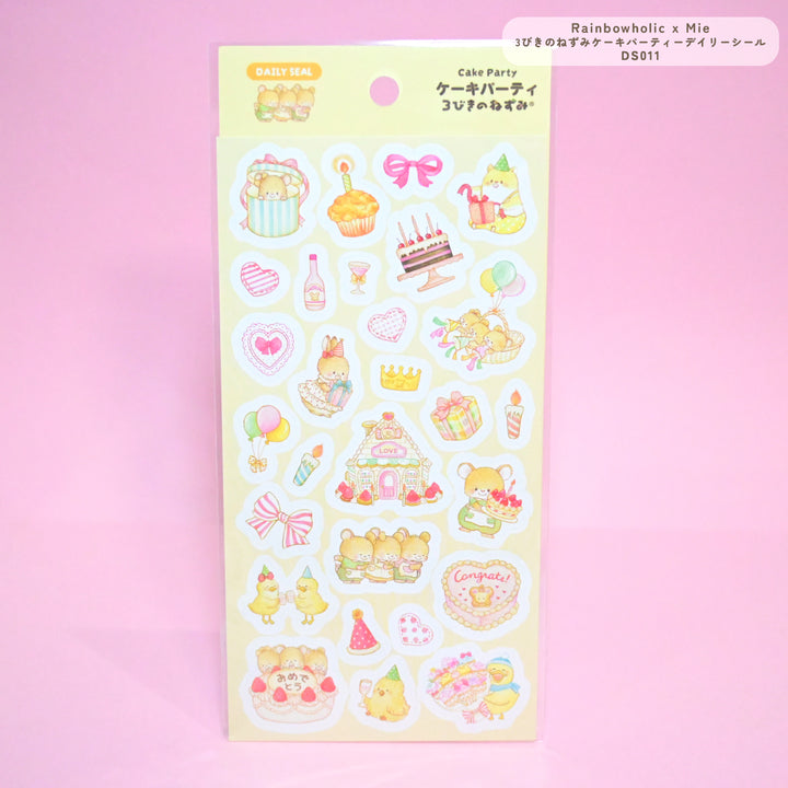 Rainbowholic x Mie Ishii 3 Mice Daily Sticker Sheets