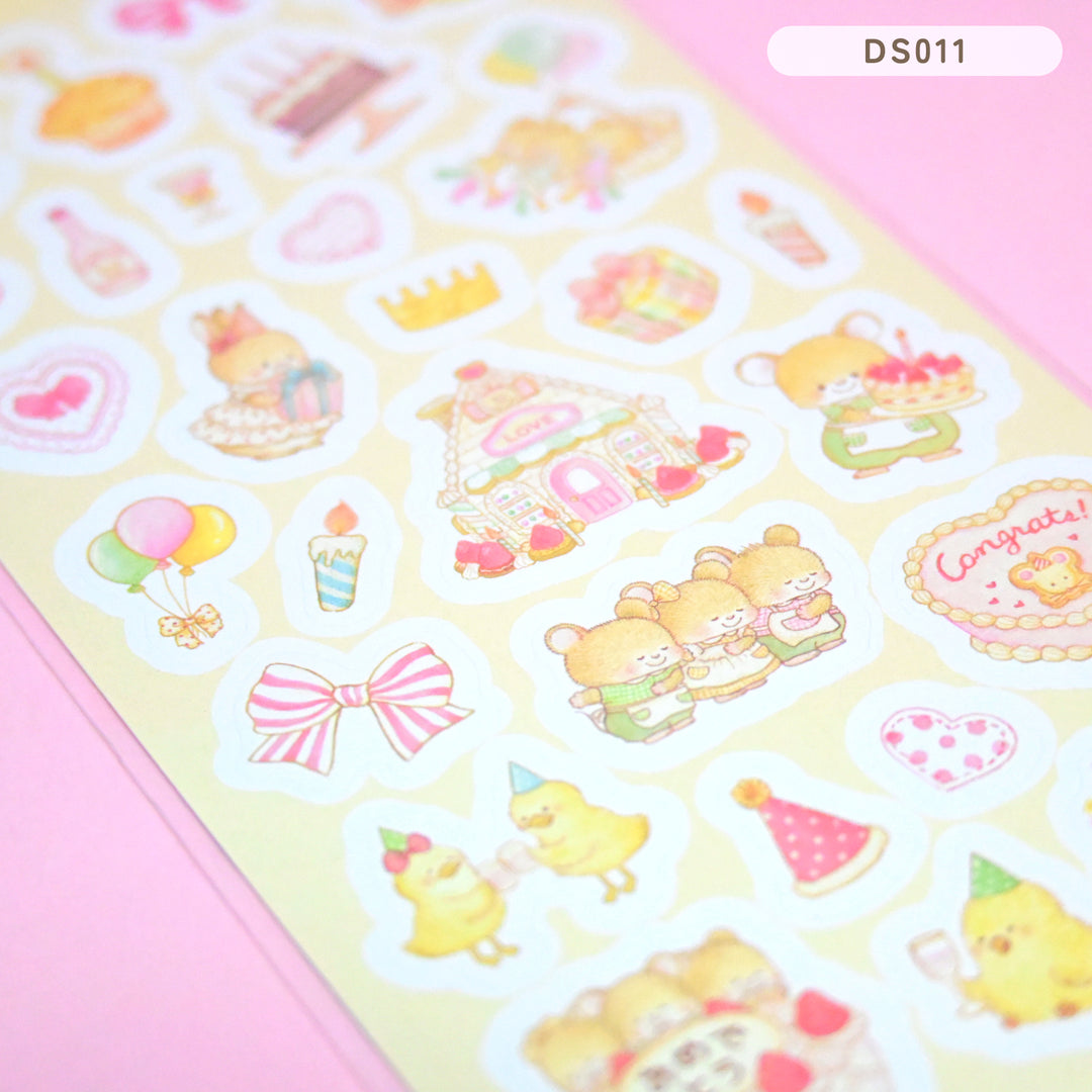 Rainbowholic x Mie Ishii 3 Mice Daily Sticker Sheets