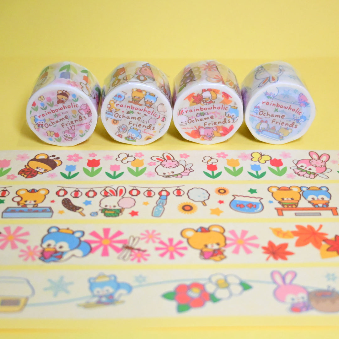 Rainbowholic x Ochame Friends Four Seasons Washi Tapes