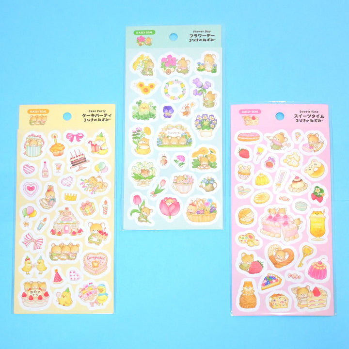 Rainbowholic x Mie Ishii 3 Mice Daily Sticker Sheets