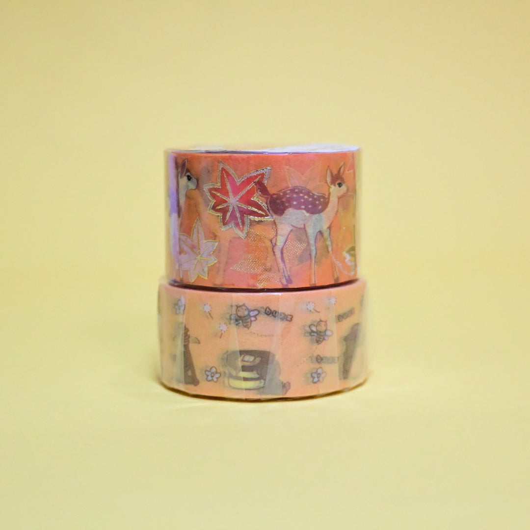 Saien Autumn Animals Masking Tape Set (5 pcs.)