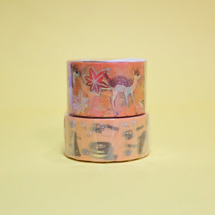 Saien Autumn Animals Masking Tape Set (5 pcs.)