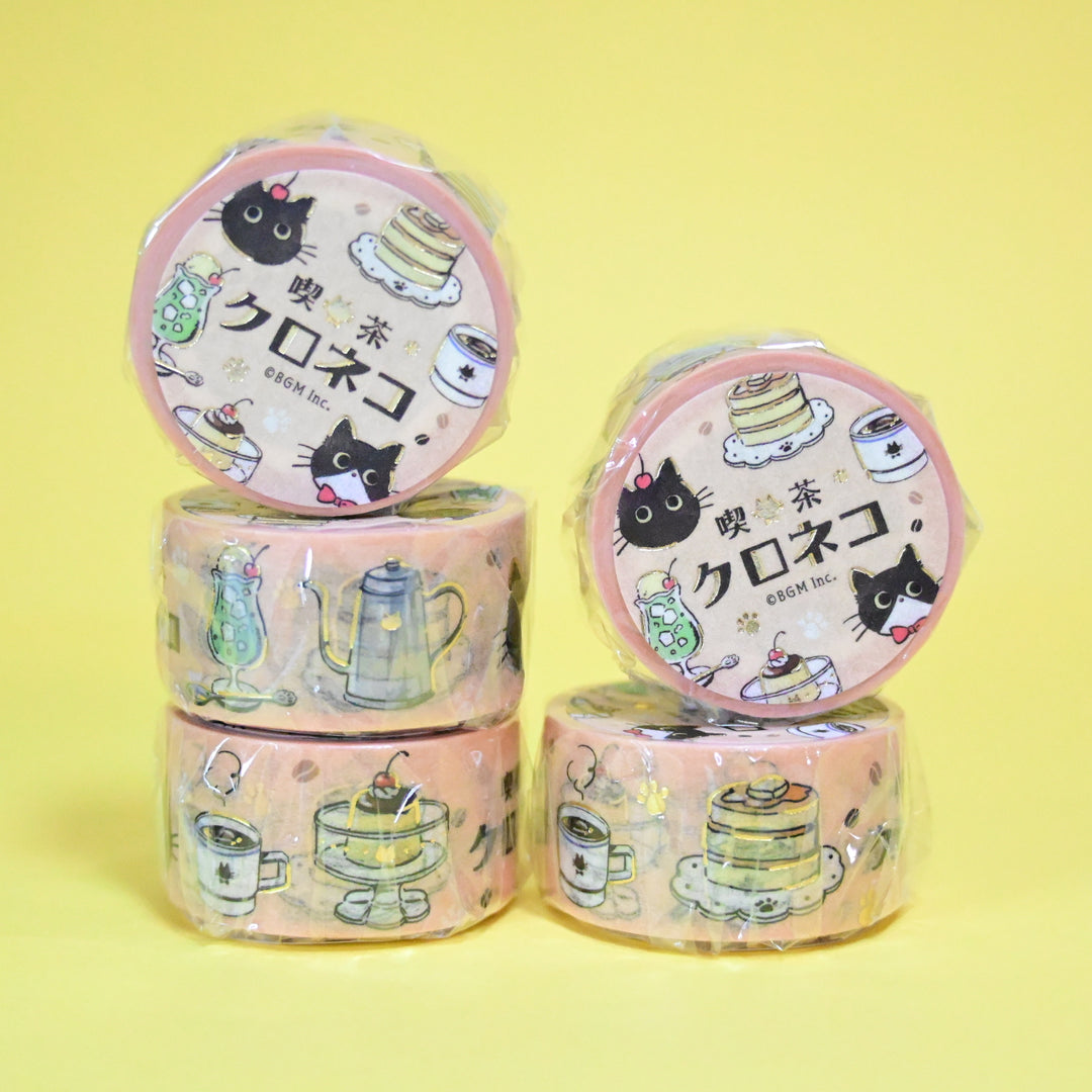 BGM Café Kuroneko Cat Masking Tape