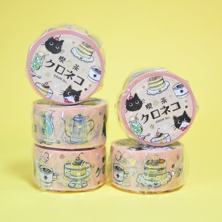 BGM Café Kuroneko Cat Masking Tape