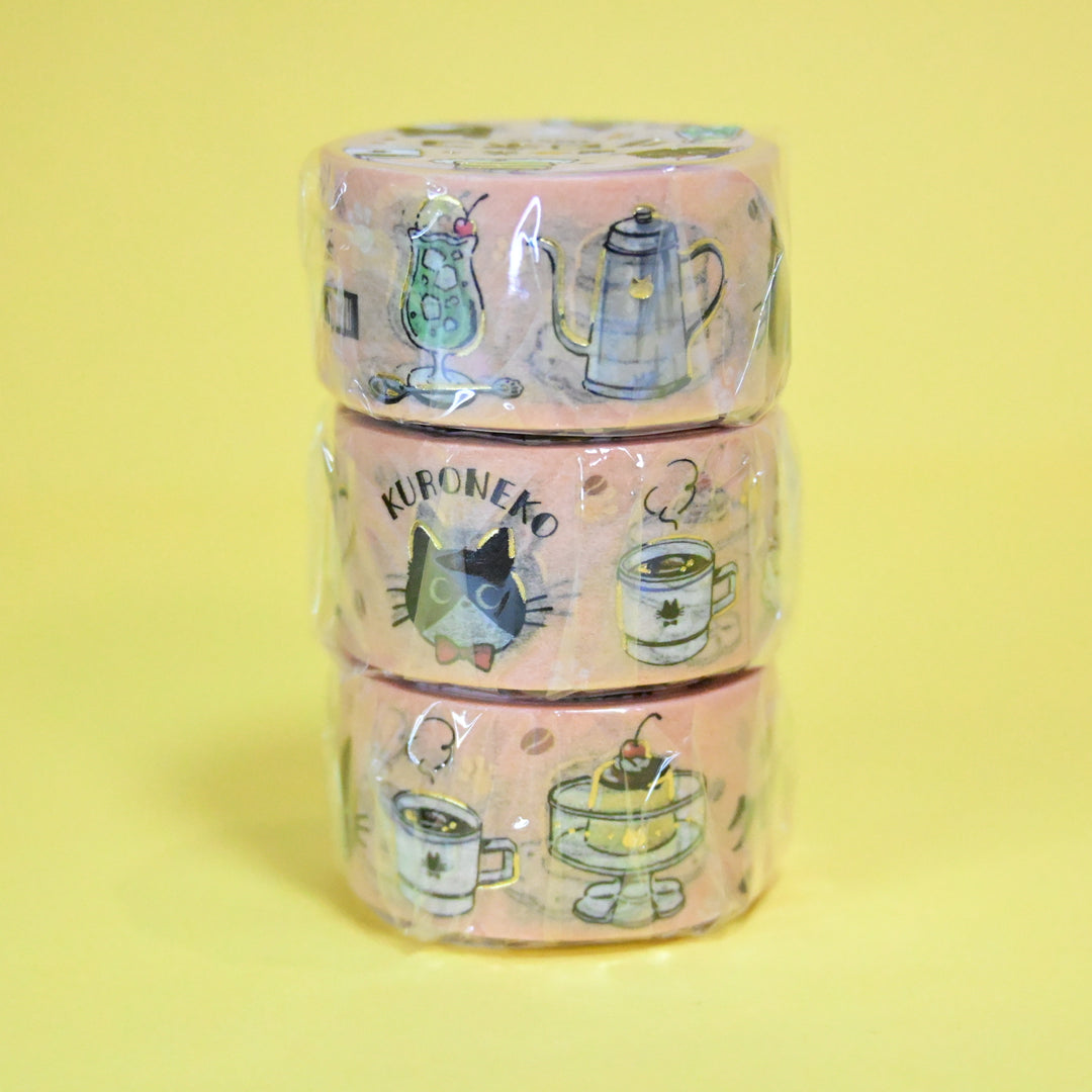 BGM Café Kuroneko Cat Masking Tape
