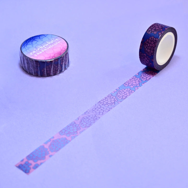 (MT031) Original Rainbowholic x Tazdaunicorn Hydrangeas / Ajisai Collaboration Washi Tape 1.5cm