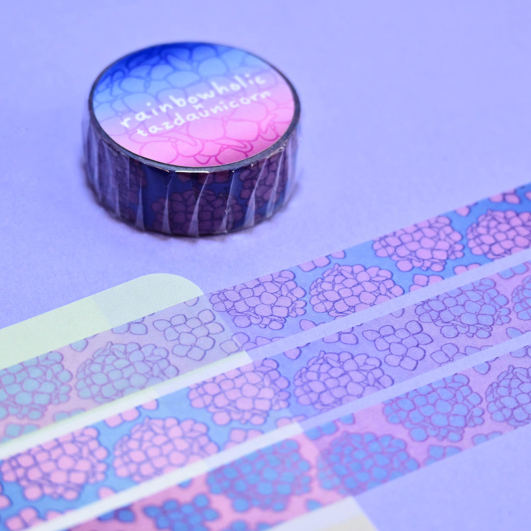(MT031) Original Rainbowholic x Tazdaunicorn Hydrangeas / Ajisai Collaboration Washi Tape 1.5cm
