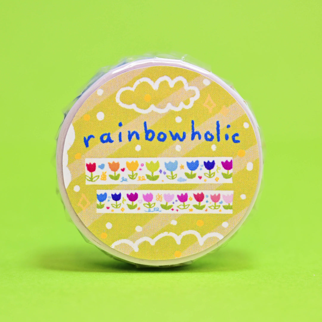 (MT015) Original Rainbow Tulips Washi Tape 1.5cm